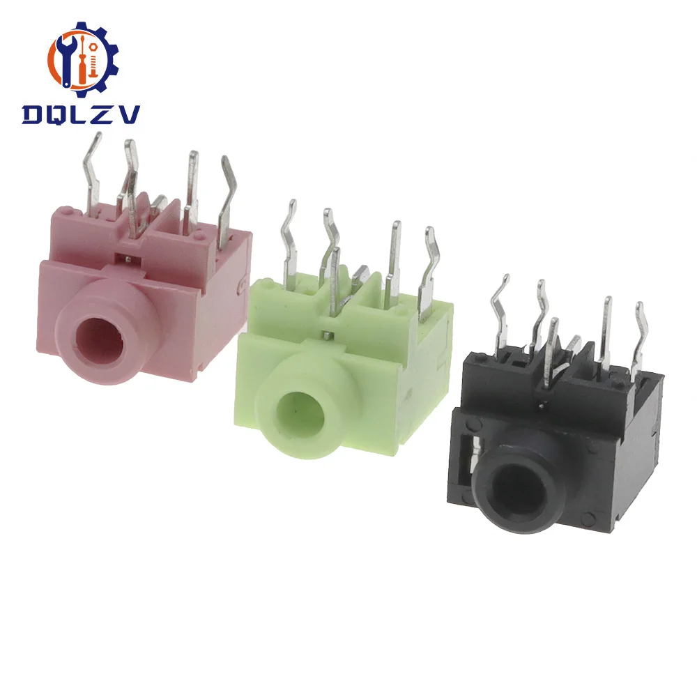 Headphone Jack Socket PJ-317 5Pin DIP 3.5MM Stereo Female Socket 3.5 Audio Earphone Connector PJ317 Audio Socket