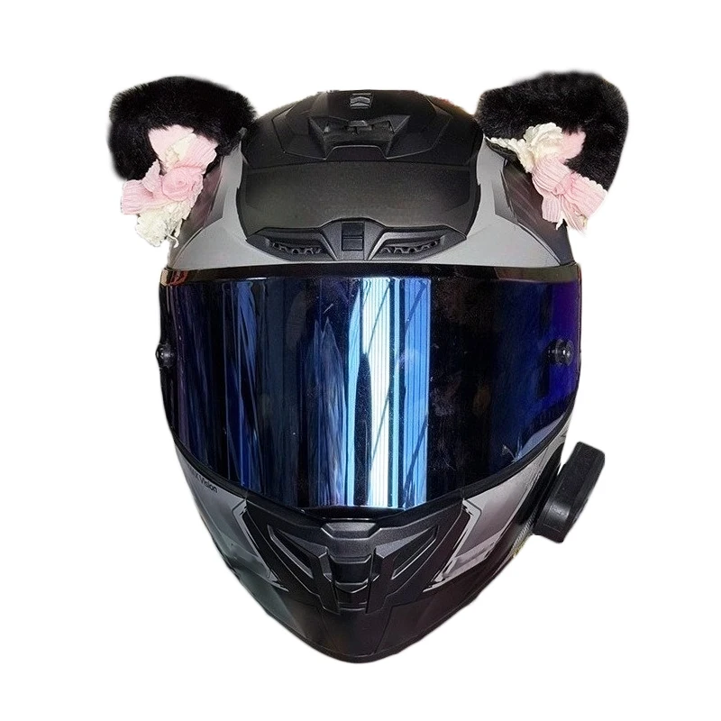 Decoración para Casco Eléctrico, Orejas de Gato, Accesorio Lindo para Casco de Motocicleta, Esquí, Adhesivos Decorativos, Orejas para Casco de Moto