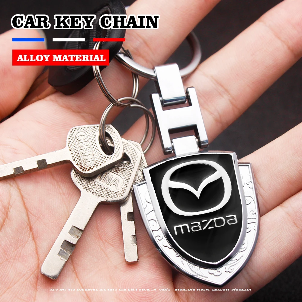1PC Car Keychain Shield Butler Home Keychain For Mazda Demio Atenza Axela 6 3 CX5 5 2 323 RX8 CX7 MX30 CX30 CX3 CX9 MX5