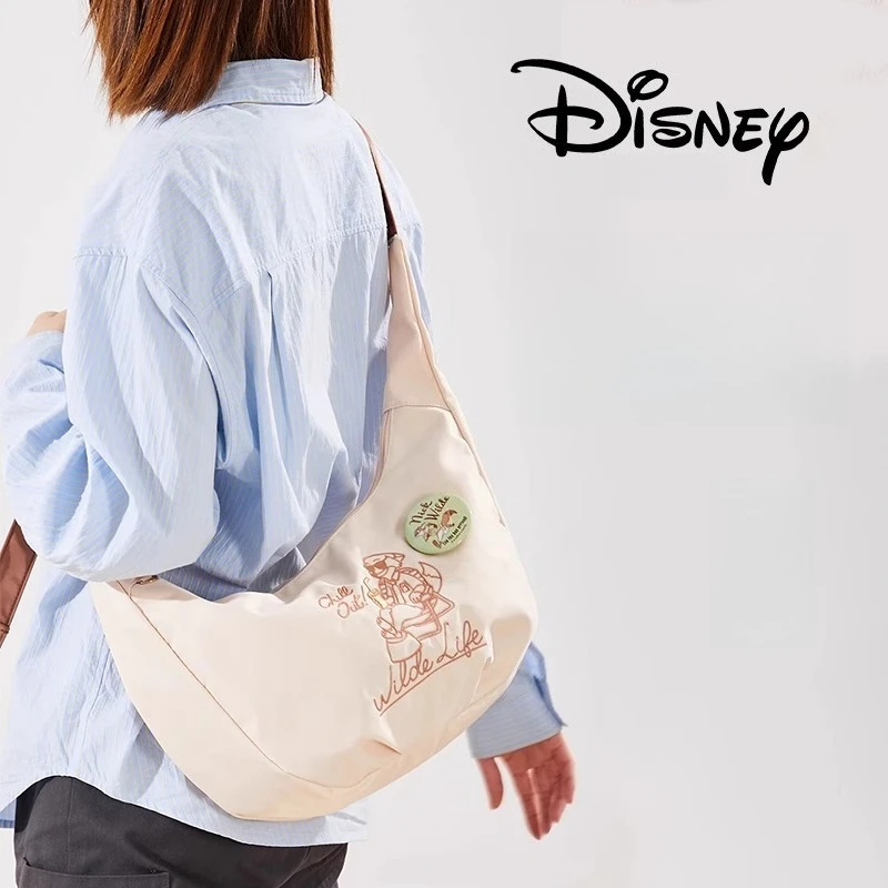 

Disney Animation Stitch Crossbody Casual Shoulder Bag 2025 New Large Capacity Lovely Canvas Commuter Bag Girl Birthday Gift Toys
