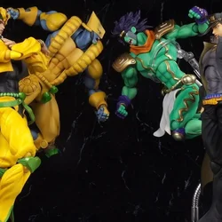 Anime jojo bizarre adventure Super Action Statue Big 25cm Action Figure Kujo Jotaro Dio Brando Star Platinum The World With Box