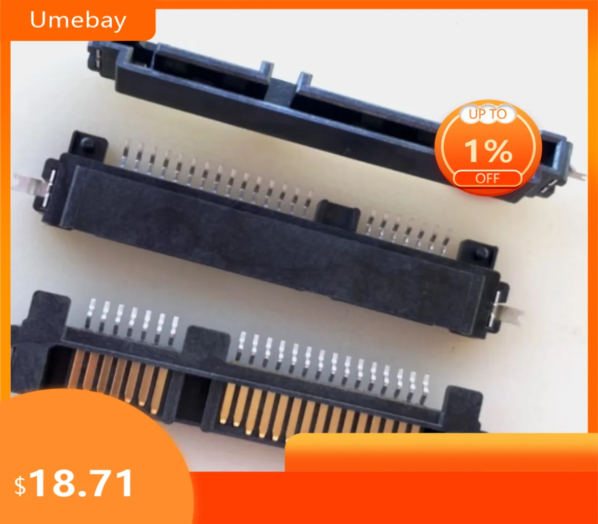 50 pieces,   integrated circuits.  SATA7P+15P male socket sinking board SATA interface socket