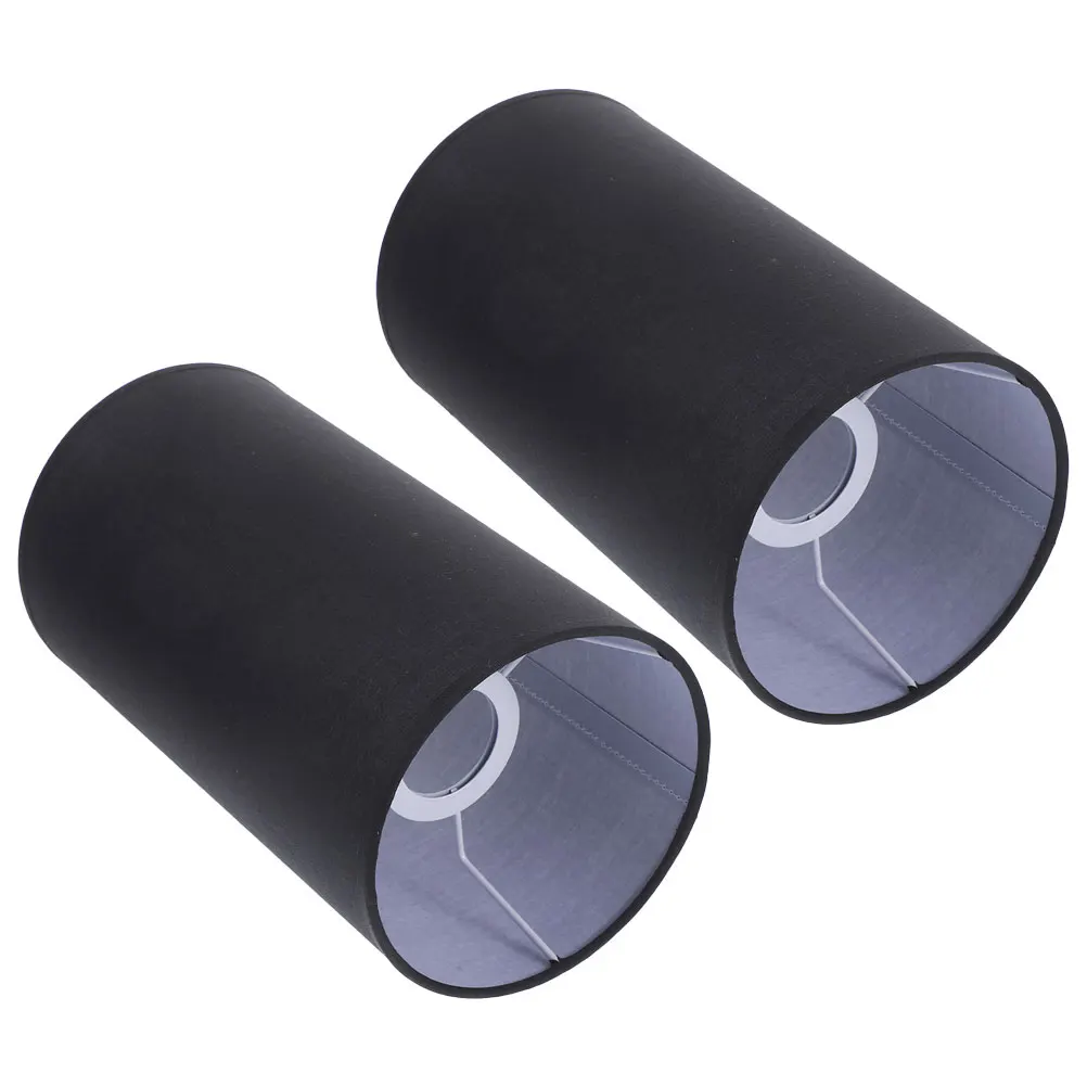 

2 Pcs Accessories Small Cloth Cover for Lampshade For Wall Lamp Floor Desk Retro Black TC Removable Durable Lamp Shades
