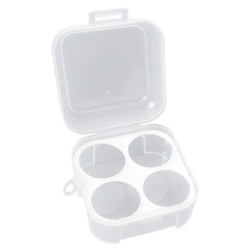 Travel Egg Container Shockproof Egg Holder With Lid Built-In Egg Tray Egg Keeper Case 4 Cavity Portable Egg Crates Fresh Egg