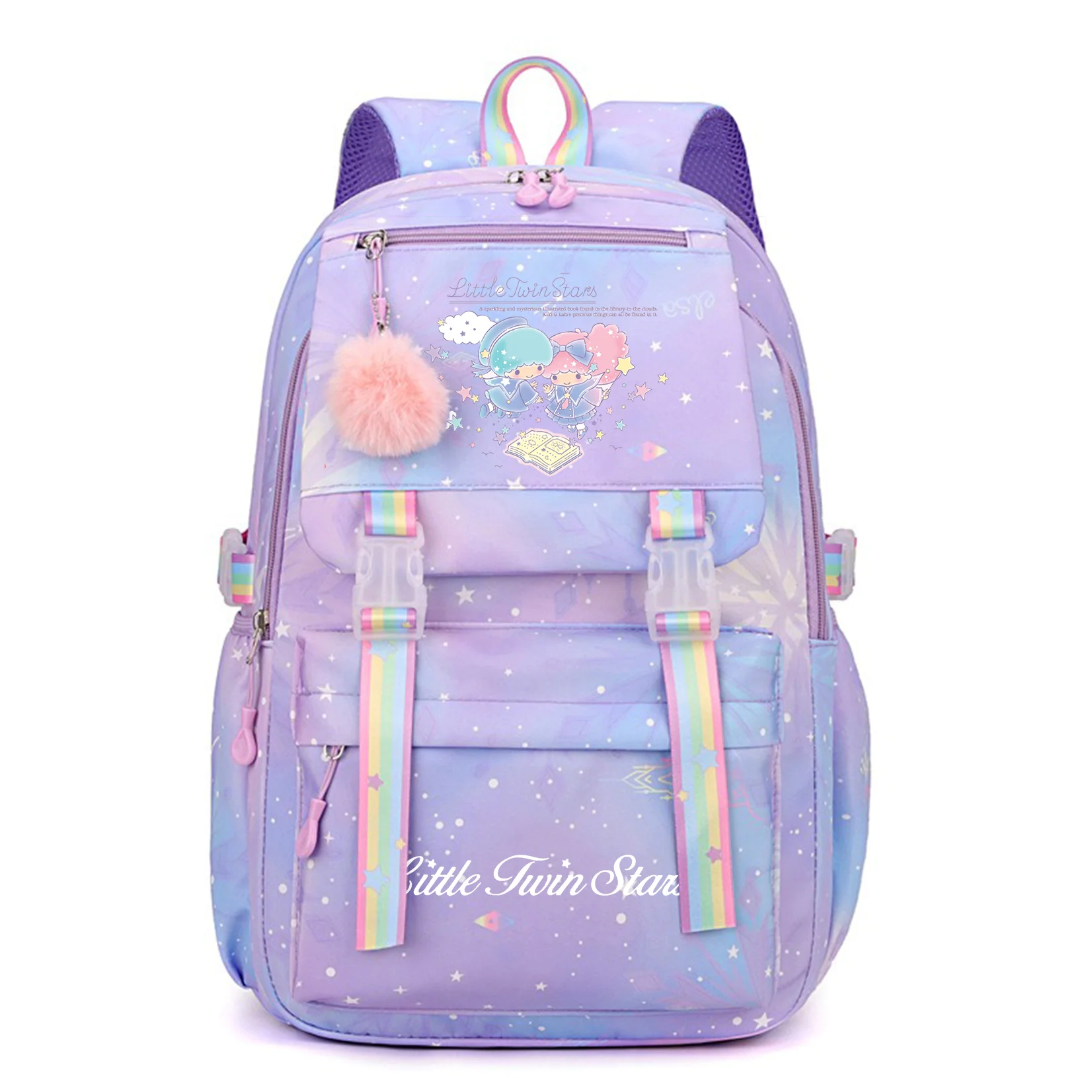 Little Twin Stars Student Teenager Children Knapsack Schoolbag Rucksack Mochila Women\'s Backpack Boys Girls Bookbag Bag