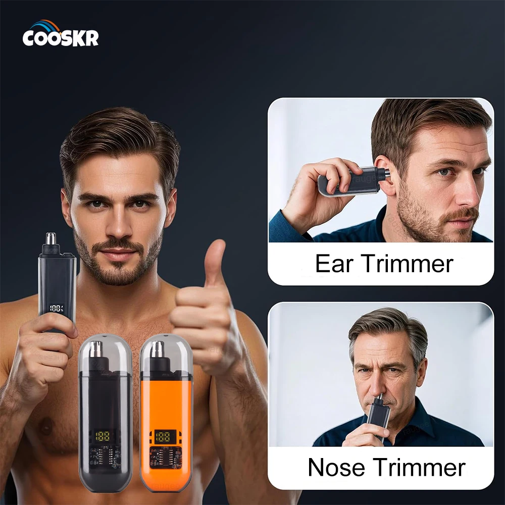 Nose Hair Trimmer For Men Electric Nose Ears Hair Shaving Clipper USB Rechargeable Mini Eyebrow Trimmer Portable Nose Hair Razor