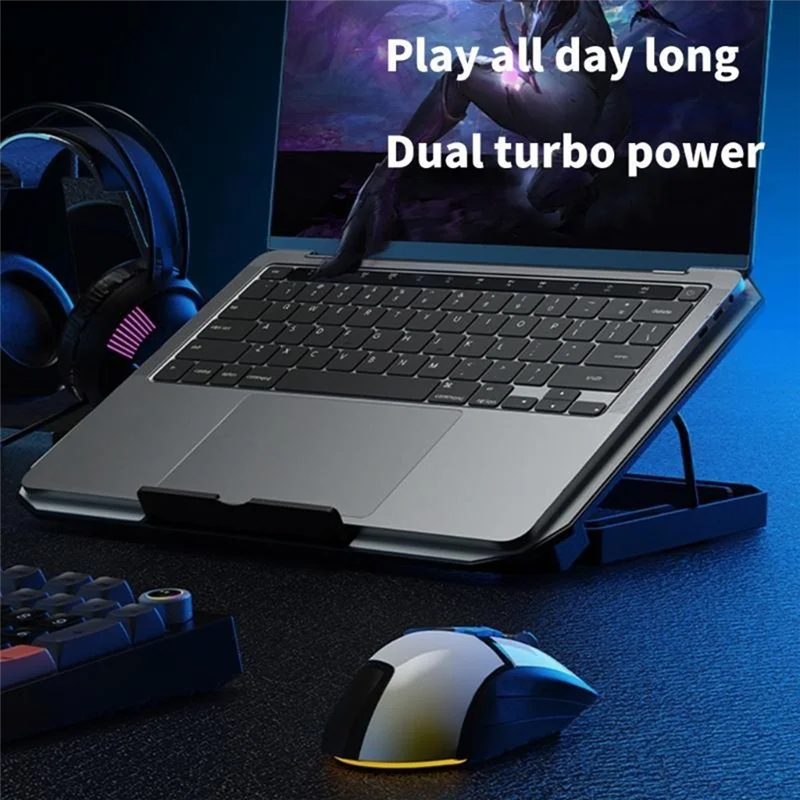 

Охлаждающая подставка для ноутбука с 2 тихими вентиляторами, держатель для ноутбука для эффективного рассеивания тепла, подходит для ноутбука 12-17 дюймов