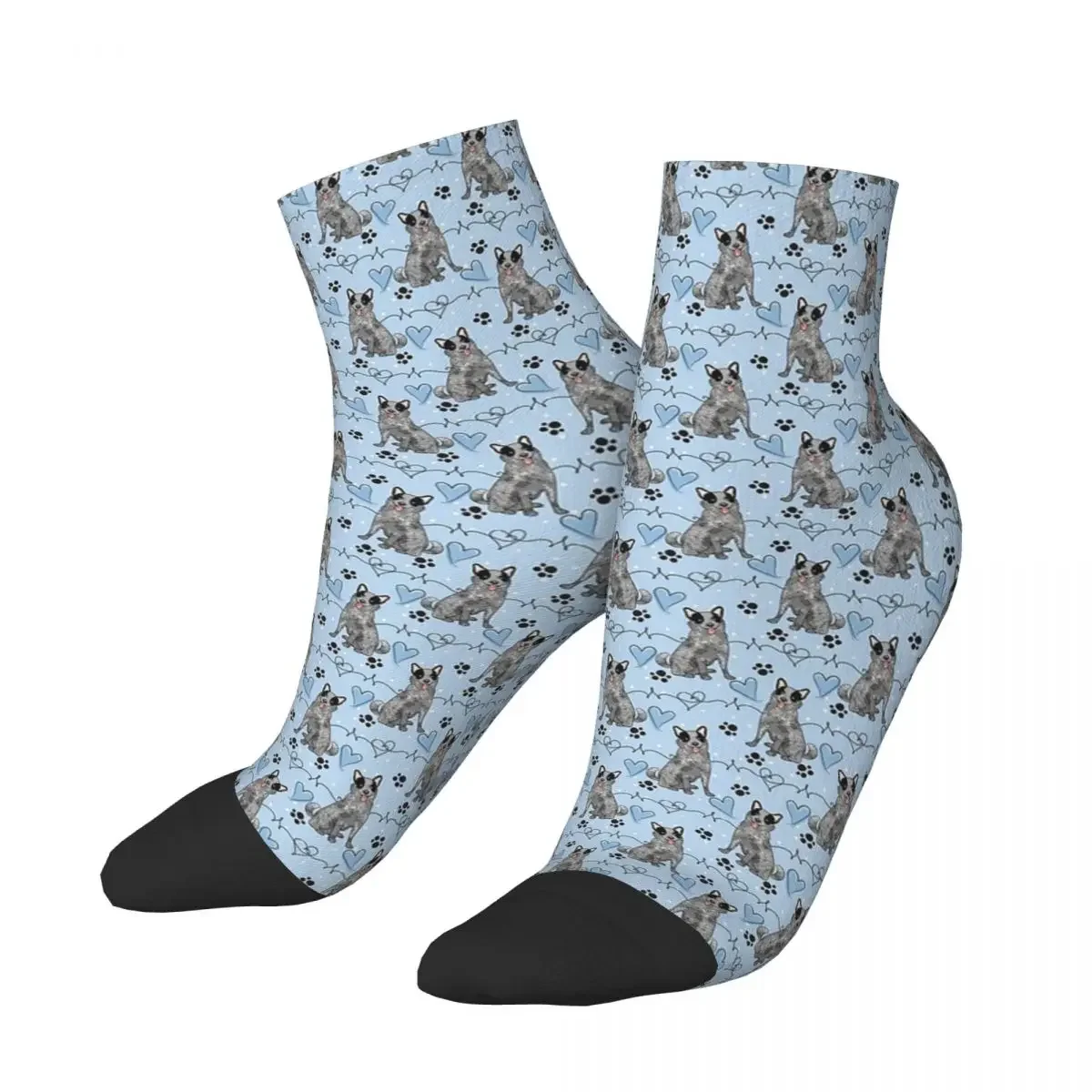 LOVE Blue Heeler Australian Cattle Dog Socks Harajuku High Quality Stockings All Season Socks for Unisex Birthday Present