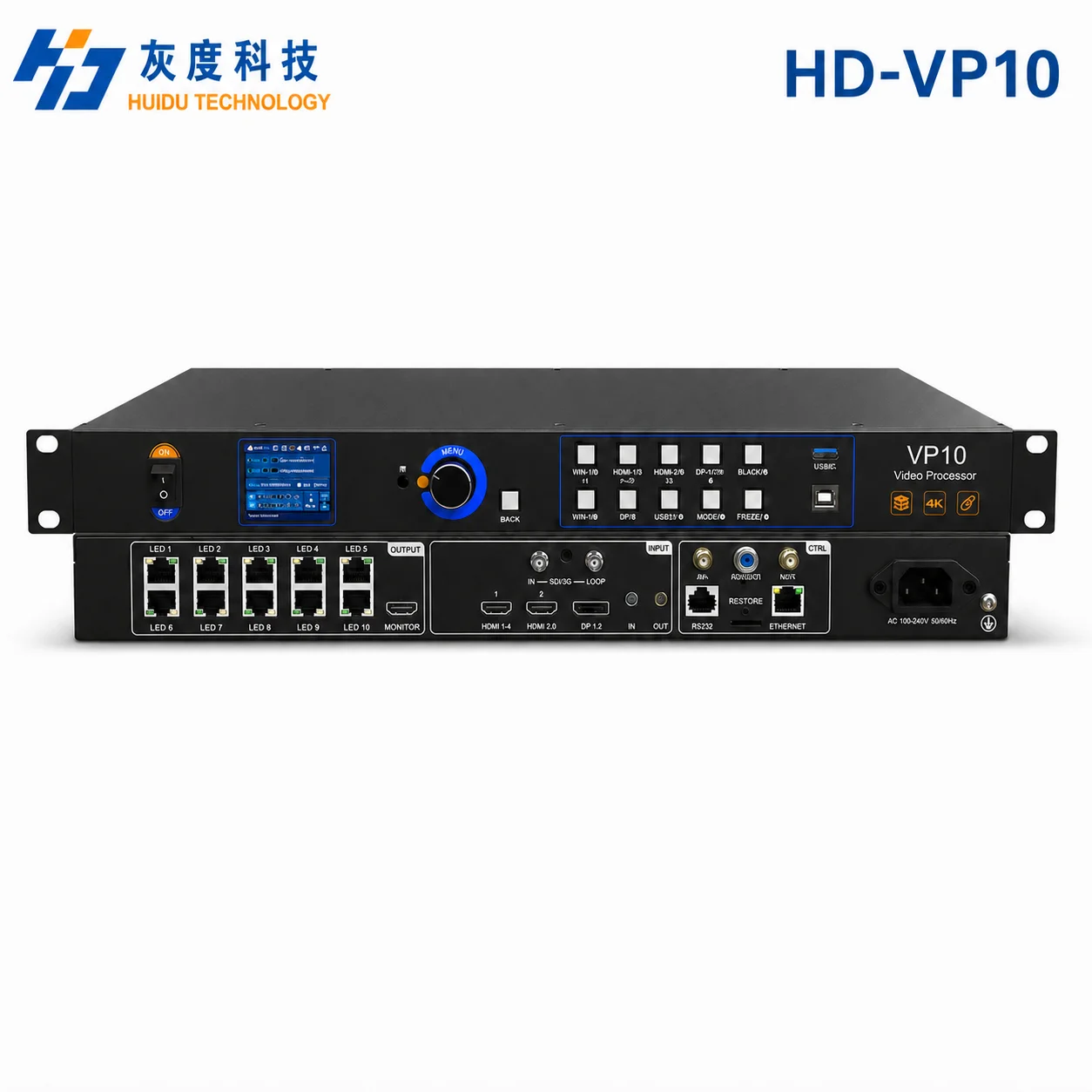 4K Synchronous Asynchronous Player HD-VP10 For Ultra-large Resolution Outdoor or Indoor Advertising LED Wall Digital Signage
