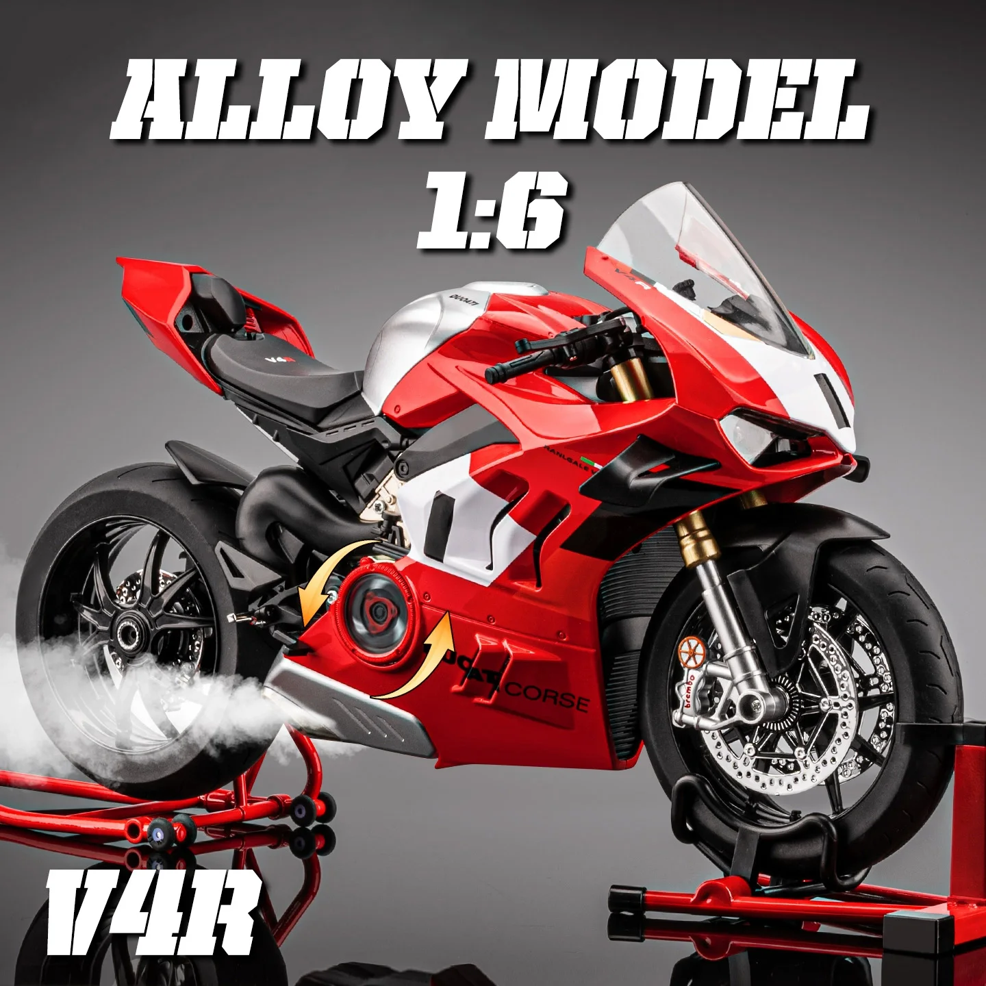 

1:6 Alloy Spray Motorcycle Model, Exquisite Desktop Ornament, Best Collectible for Motorcycle Enthusiasts, Halloween Gift