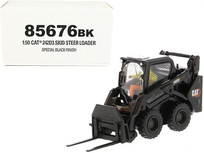 242D3 SKID STEER LOADER TOOLS BLACK 1:50 SCALE DIECAST MASTERS 85676BK