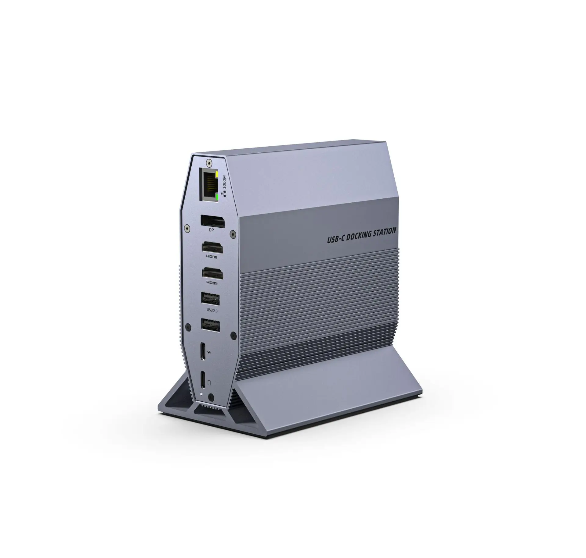 15-in-1 Dual HDMI/DP Triple Display Vertical Docking Station Desktop USB-C Hub with Splicer Adapter Stock Available