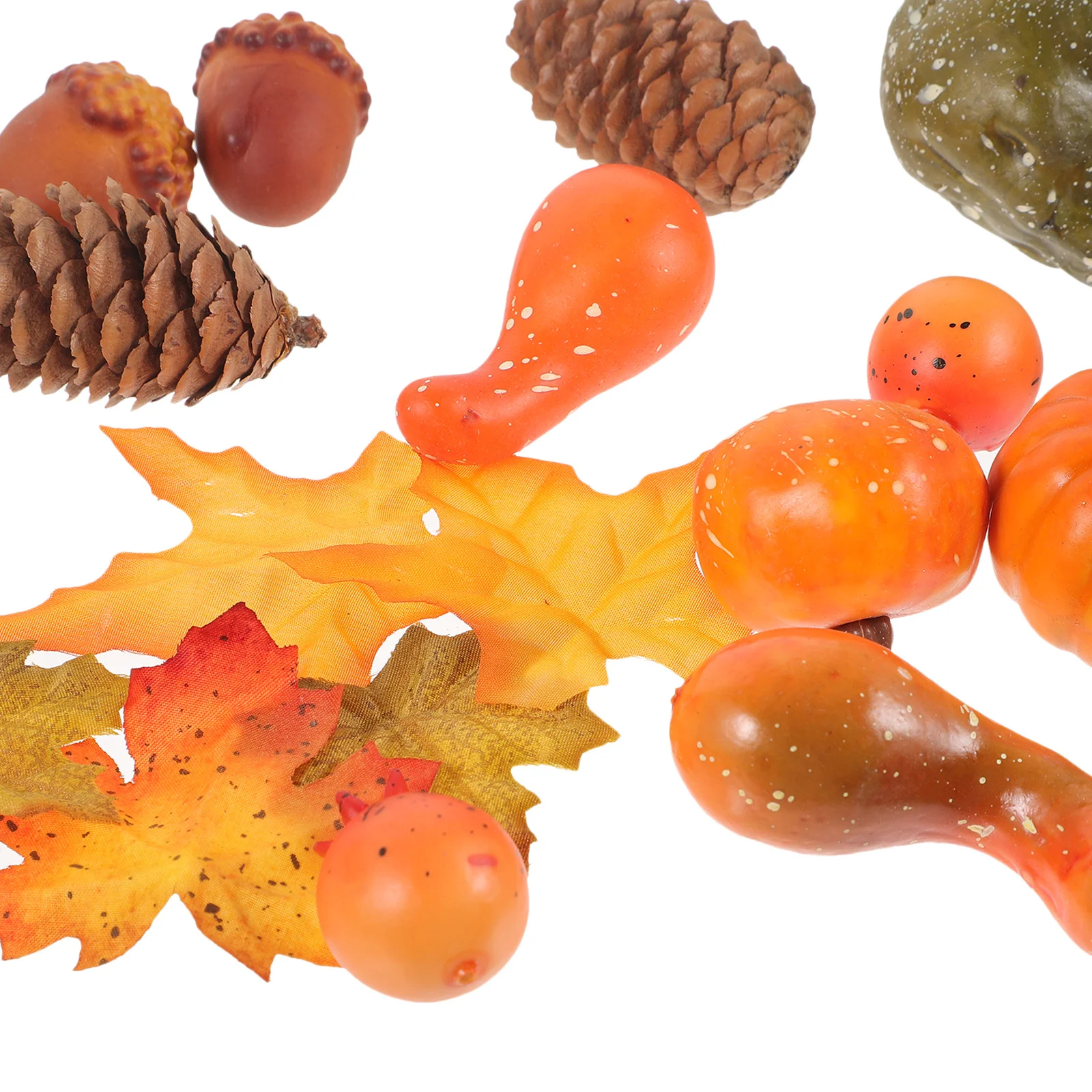 

1Set Thanksgiving Artificial Pumpkins Fall Decorations Maple Leaves Pine Cones Thanksgiving Party Supplies Autumn Table Decor