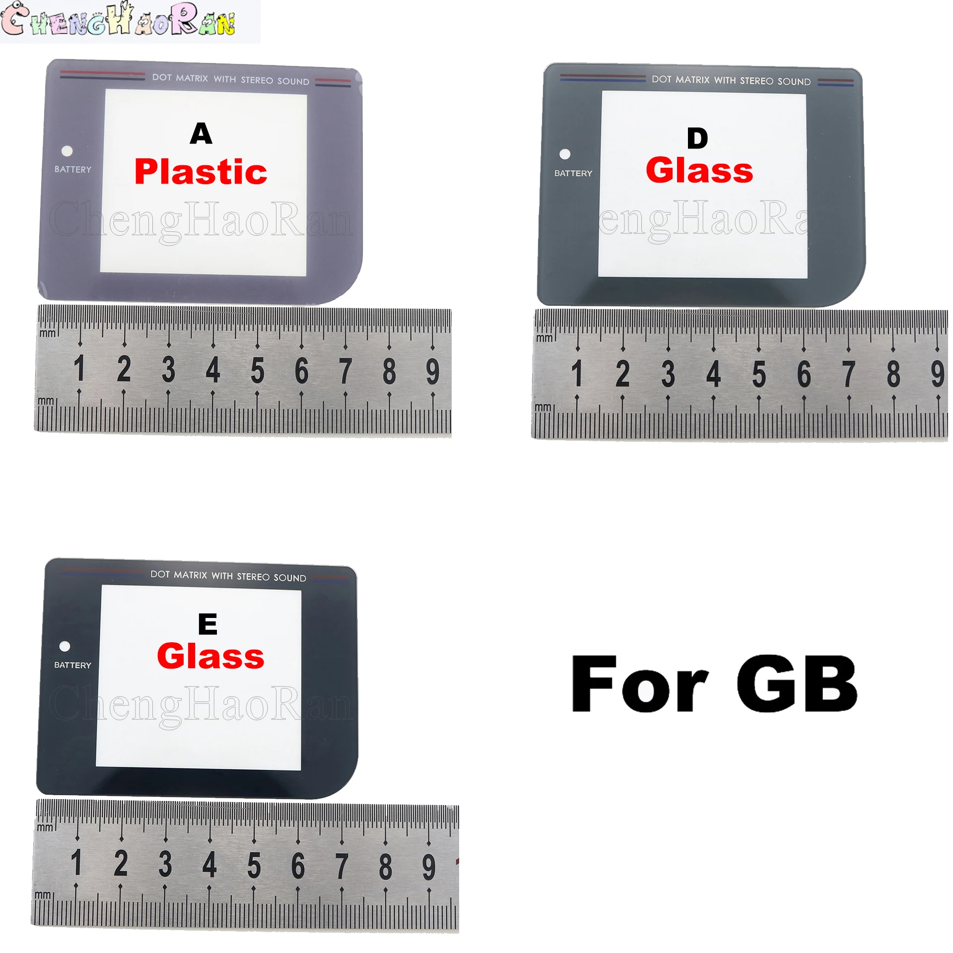 

100pcs Replacement glass protective Lens for Game boy GB DMG GBO screen lens