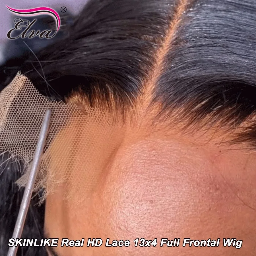 

Elva Hair Upgraded 13x6 Lace Front Human Hair Wigs For Women Body Wave Full Frontal Lace Wigs Pre Plucked Brazilian Hair