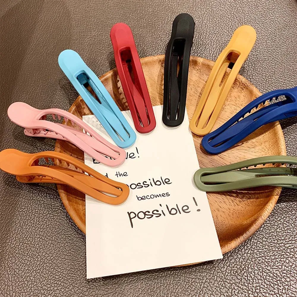 

Large Wild Seamless Women Girls Matte Face Wash Hairpin Duckbill Clip Hair Claw Plastic