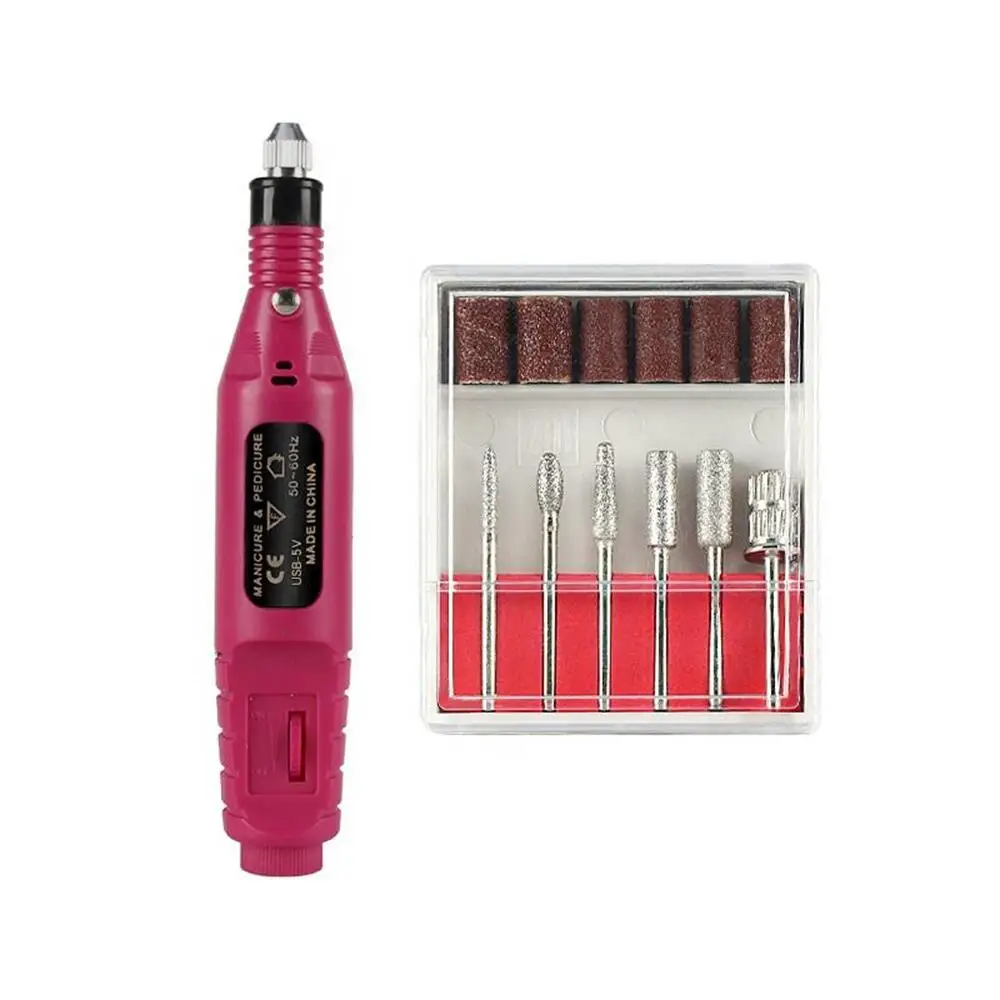 Mini Nail Drill elétrico portátil, máquina de polimento, Pedicure e Manicure Pen, Professional Nail Drill File, Equipment Set Tool