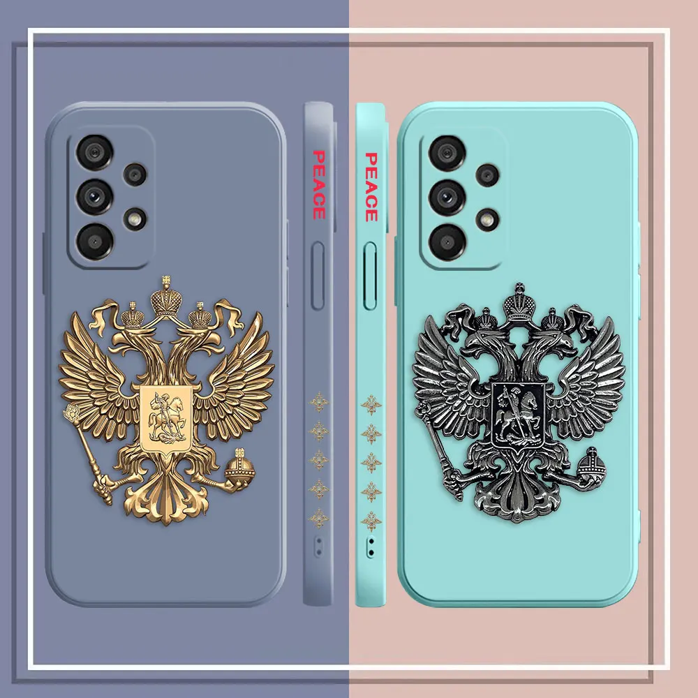 Russian Double-headed Eagle Logo Phone Case For Samsung A14 A73 A72 A71 A53 A52 A51 A42 A34 A33 A32 A23 A22 A21S A13 4G 5G  Case