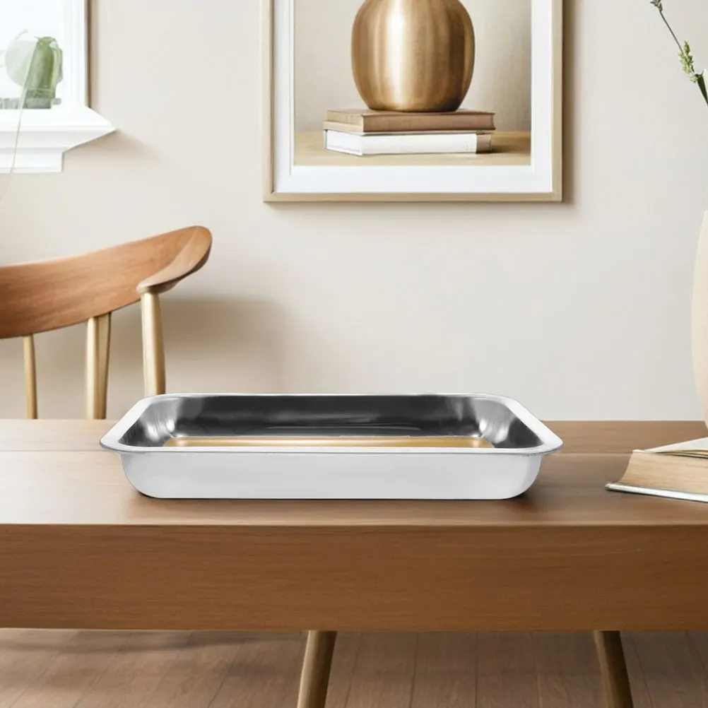 

2Pcs Dissection Tray Wax Base Stainless Steel A4 Educational Science Tools Biology Study Teaching Tray