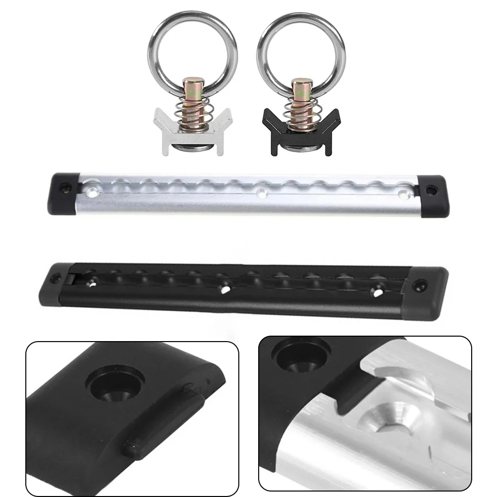 30CM Track L Track Single Bolt Anchor with Quick Release Ring Spring Bolt for Cargo Securing on For RVs and Trailers