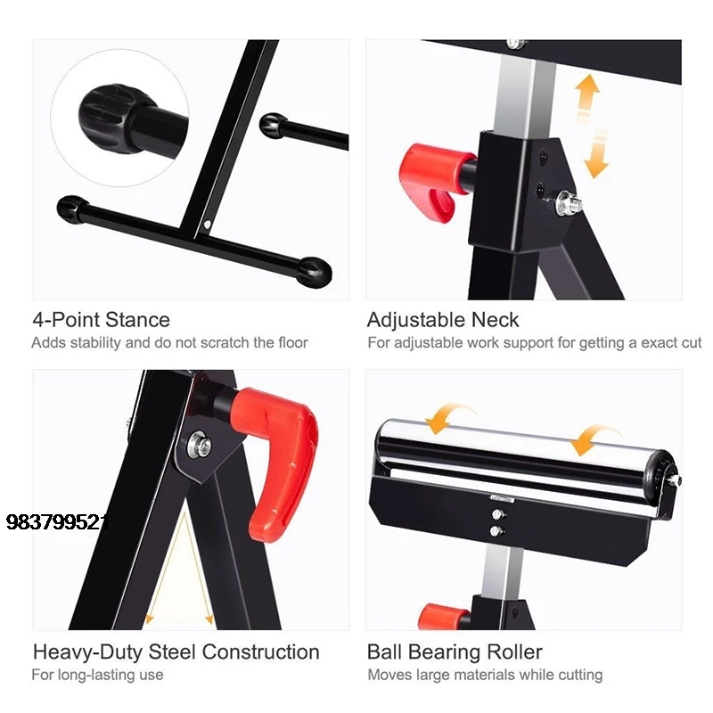 Good Price 69~114 centimeters separate large plate support table saw accessory plate support frame A-type roller plate co