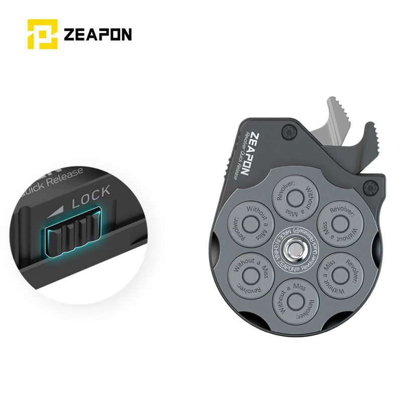 ZEAPON Al-H2 Revolver QUICK RELEASE plate Base Plate Clamp Tripod Screw Mount fast loading for DSLR Camera Slider Rail Camcorder