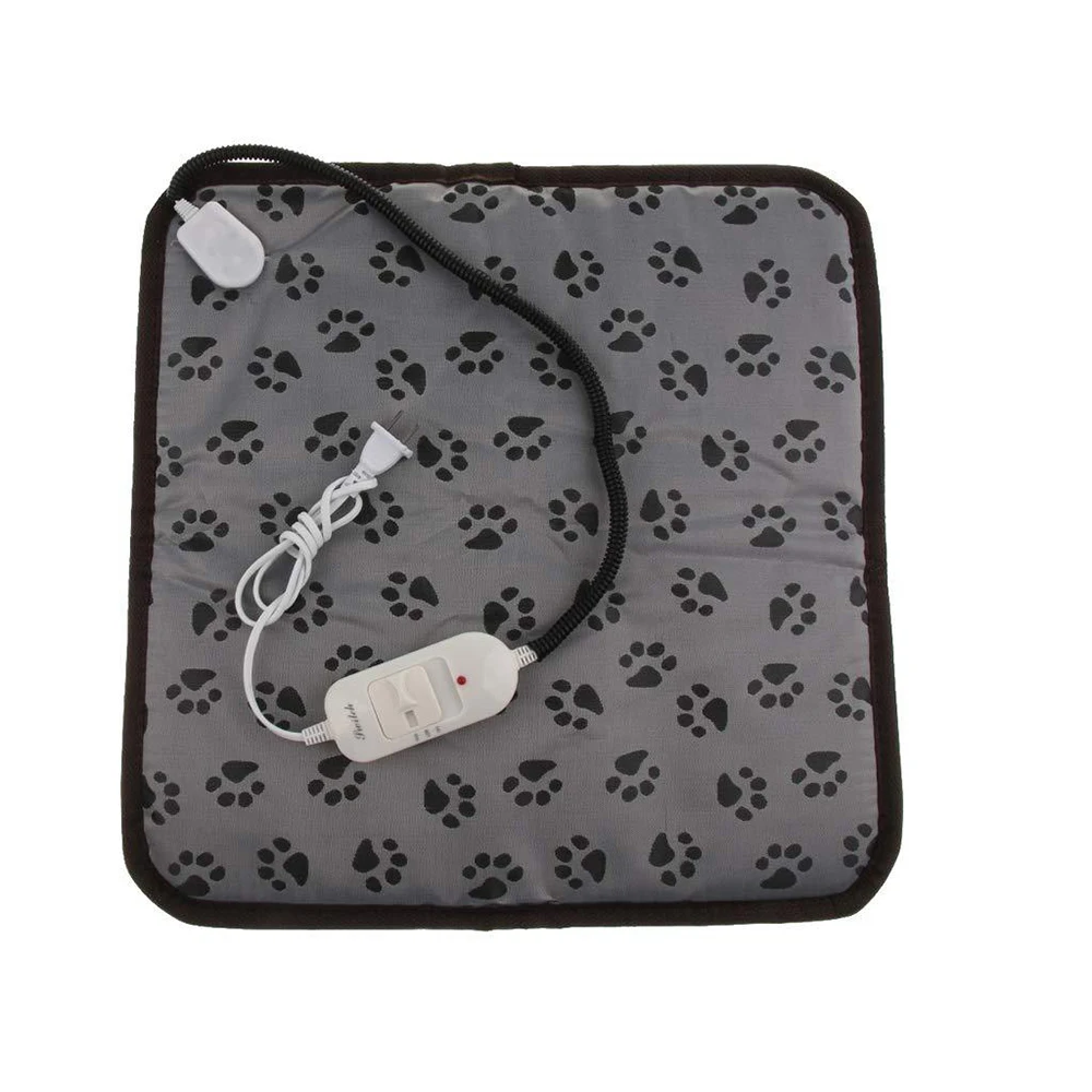 Pet Heating Pad With Lovely Cartoon Print Scratch-Resistant Warm Heated Mat Cat Dog Supplies