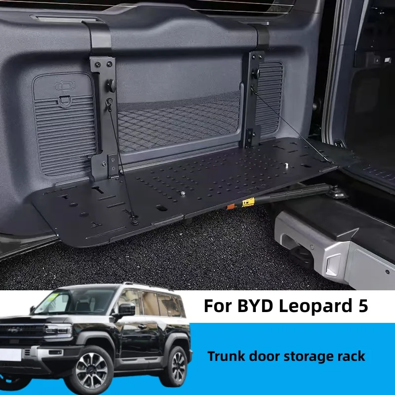 

Metal Material Car Trunk Door Storage Rack Tailgate Modification Camping Storage Box For BYD Leopard 5 FangChengBao 5 2023 2024