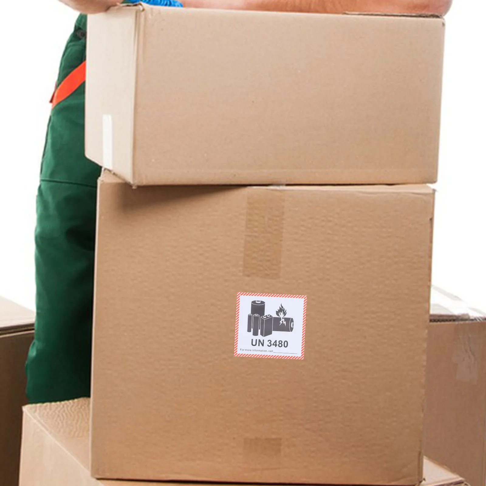 Fireproof Labels Copper-Plated Adhesive Stickers For Shipping Warning Un3480 Safety Label Waterproof