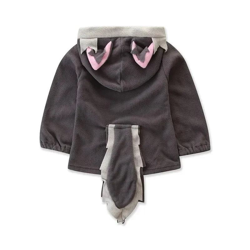 2026 Boys Girl Animal Fox And Wolf Cosplay Costume Cute Baby Cartoon Analog Autumn Windbreaker Kids Jacket Hooded view 5