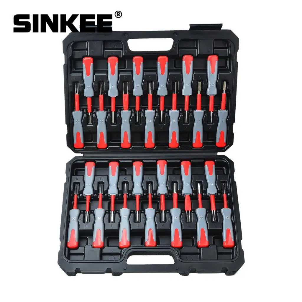 26Pcs Universal Automotive Terminal Release Removal Tool Set Wire Harness Electrical Connector Pin Extractor