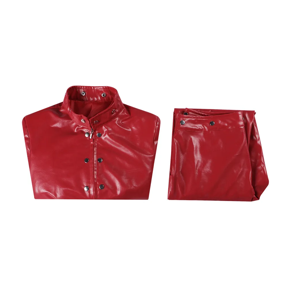 Disfraz de Anime The Seven Deadly Sins Ban, chaqueta roja, pantalones de cuero PU, traje fresco para motocicleta, chaqueta diaria para Halloween