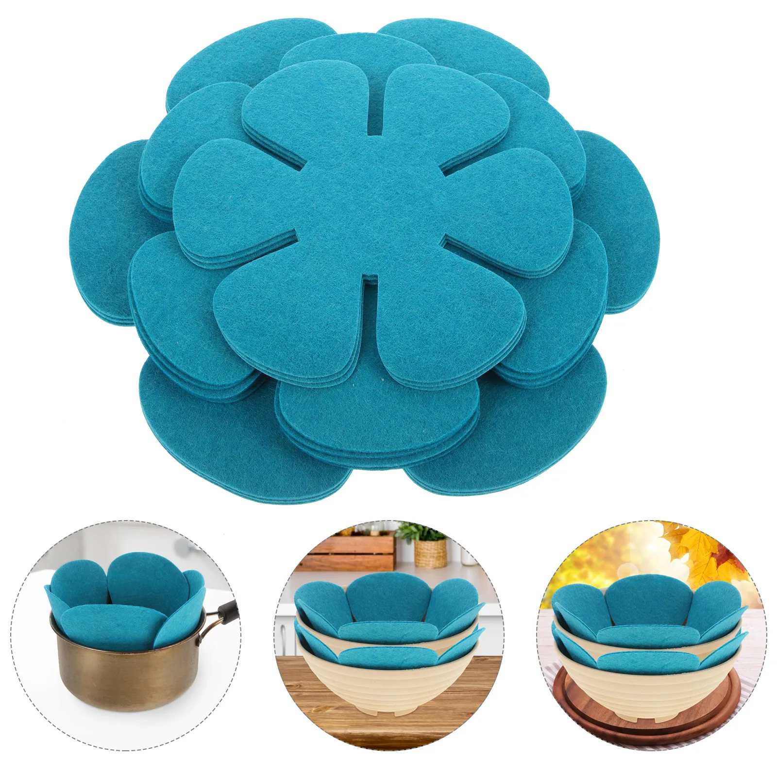 

12 Pcs Pot Protection Pad Pan Separating Pads Hot Mats Absorbent Coasters Felt Holder Tableware Mat Heat Resistant Pad Cookware