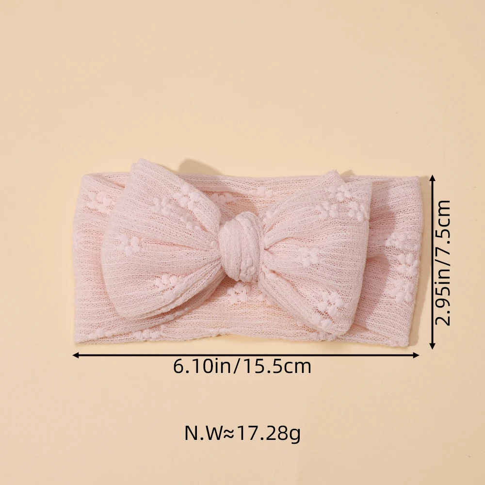 Headband Baby Girls Bows Lace Turban Elastic Hair Bands for Children Solid Color Headwraps Newborn Hair Accessories Photo Props