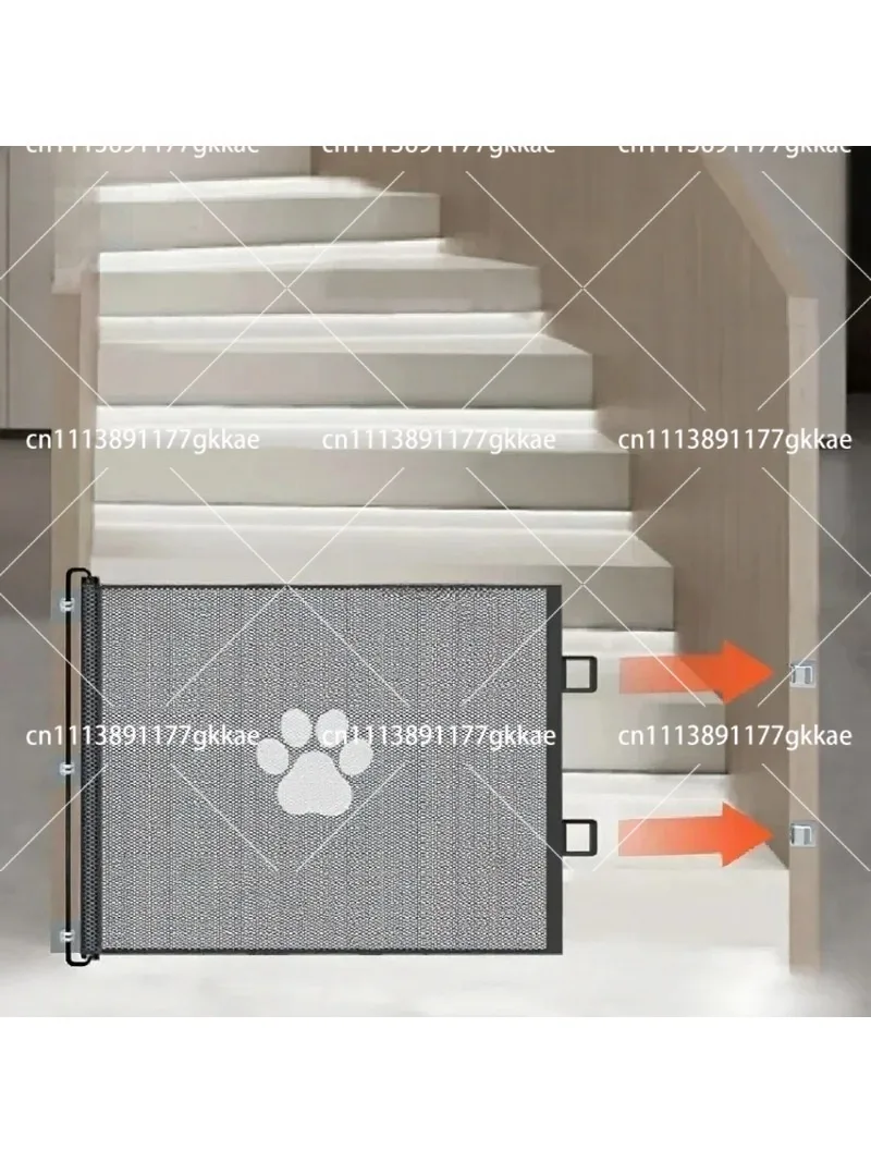 Retractable Pet Gate for Cats Dogs, Expandable No Assembly, Durable Matte Finish for Hallways Doorways
