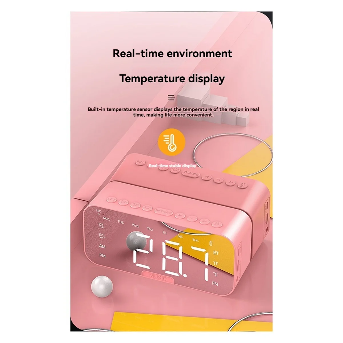 

【Подка цены】Светодиодный цифровой будильник