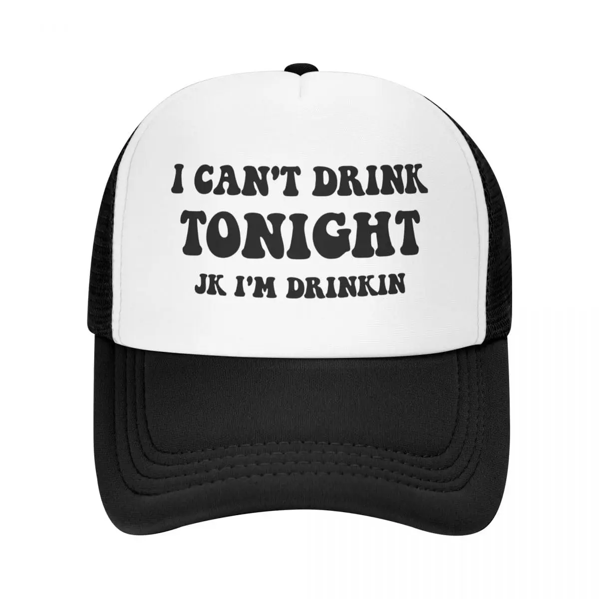 I Can't Drink Tonight I'm Drinkin Trucker Hats for Women Black Men Dirty Slogan Pink Hats for Men