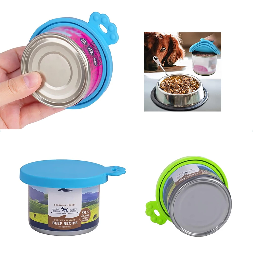 3 In 1 Silicone Canned Lid Reusable Food Tin Cover Keep Fresh Kitchen Organization Pet Supplies For Most Sized Dog And Cat Cans