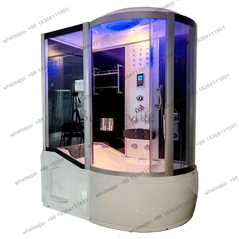 

Integral shower room Integrated household steam room Bath room Mobile glass door partition