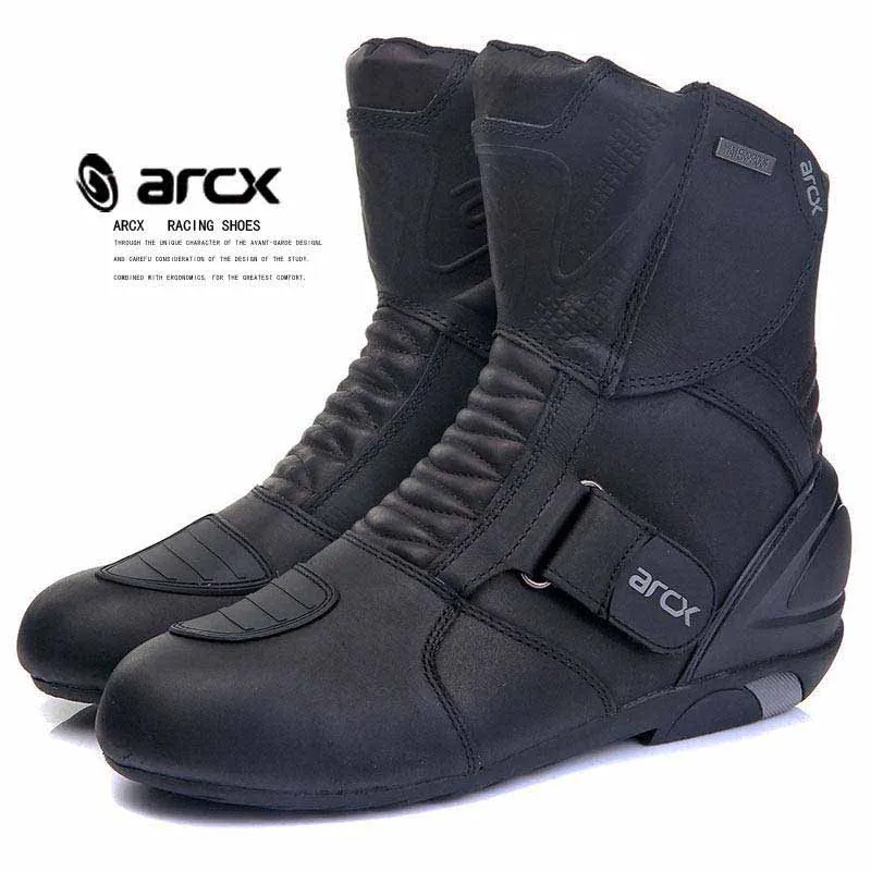 ARCX Motorcycle Boots Genuine Cow Leather Motocross Boots
