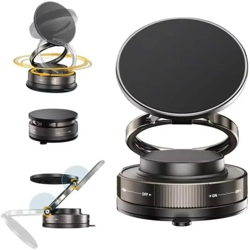 Magnetic 360 Degree Multi-Angle Rotation Car Desk Wall Vacuum Suction Cup Mobile Smart Cell Phone Holder Hands-Free Flexible