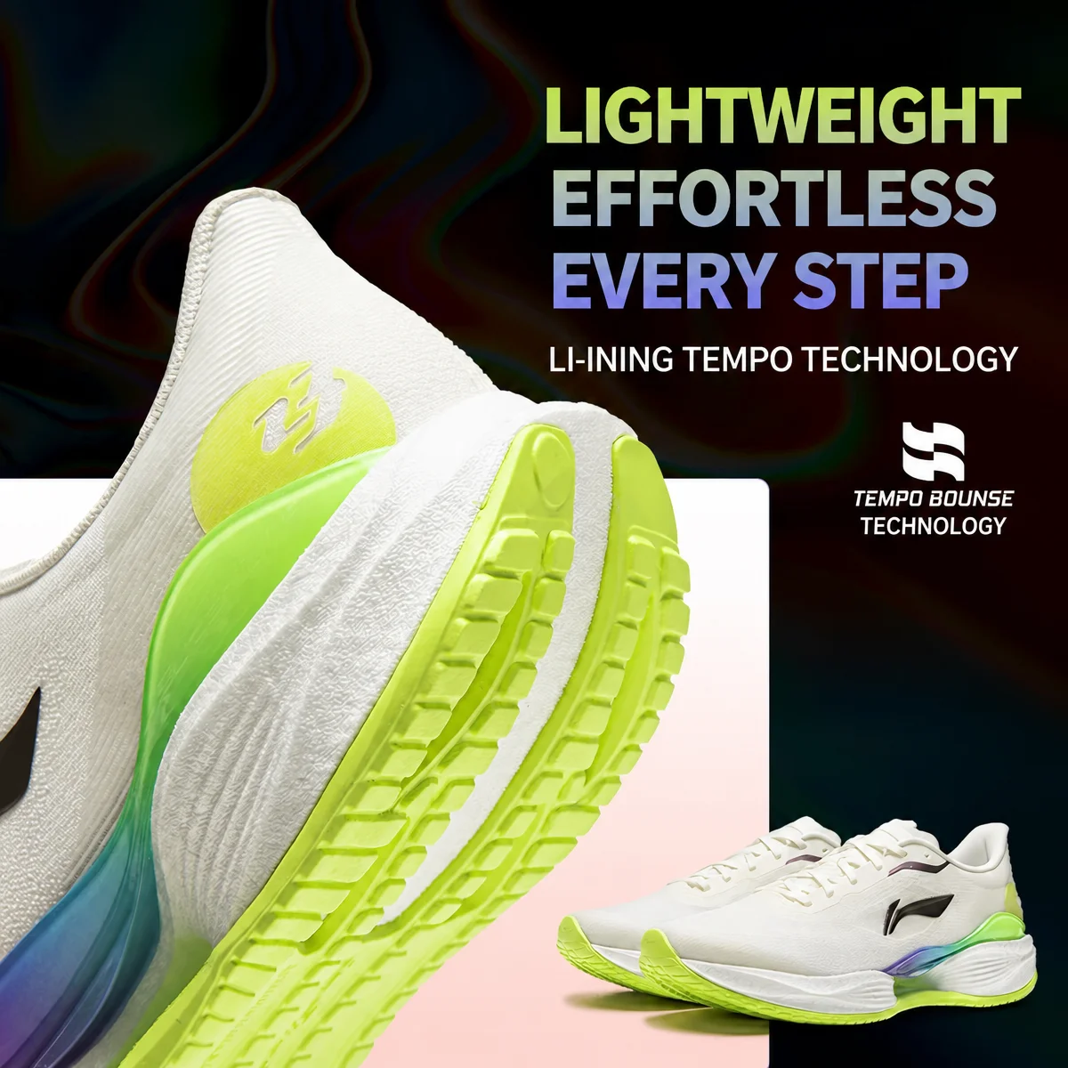 Li-Ning Women's SUPER LIGHT 23 Light Running Shoes BOOM FIBER Breathable Durable Stable LiNing Daily Jogging Sneakers ARBW018 view 3