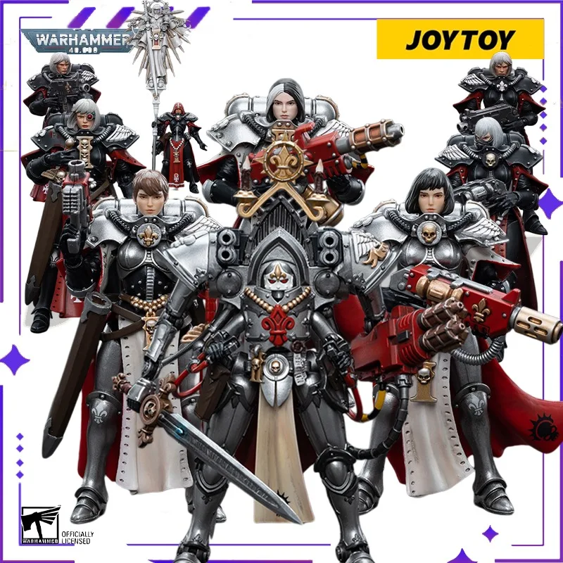 

[In Stock] JOYTOY Original 40K1/18 Mobile Doll Warhammer 40000 Nun's Silver White Robe Repair Society Mobile Joint Model Toygift