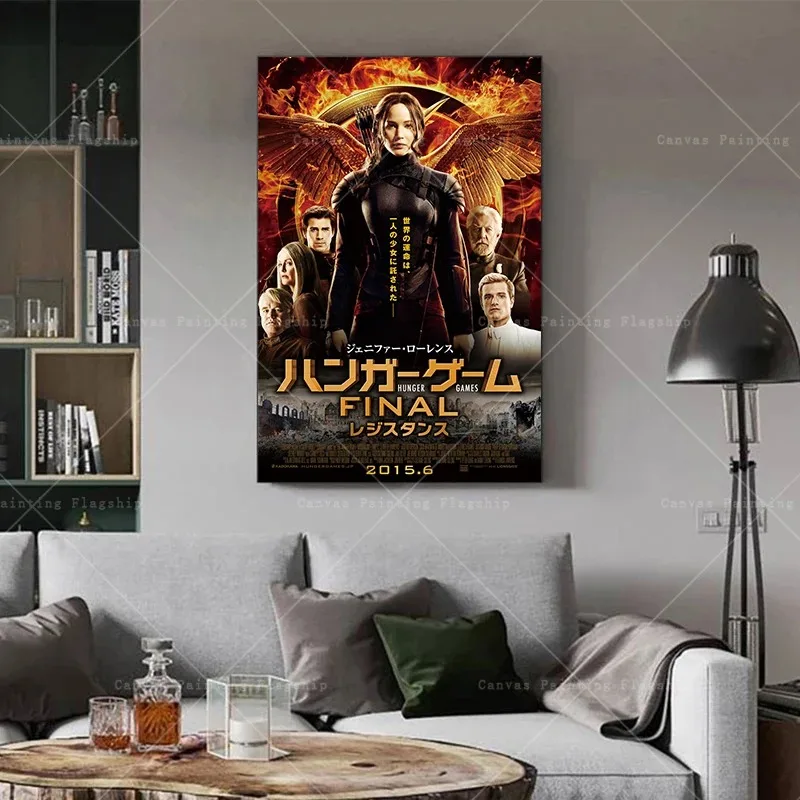 The Hunger Games Mockingjay-Part Katniss Movie Posters Wall Art Picture Print Canvas Painting for Living Room Home Decor Cuadros