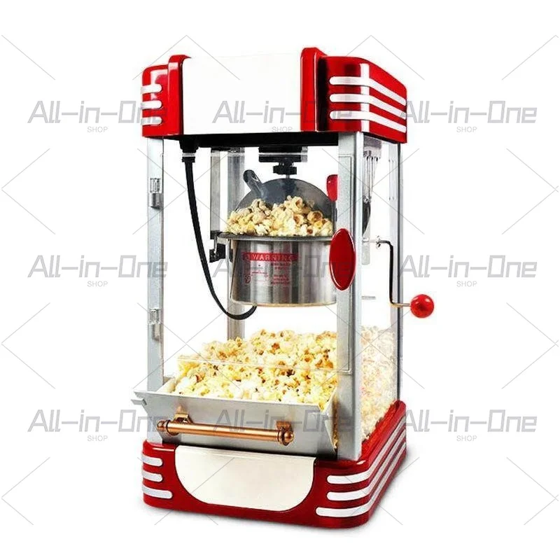 Mini Popcorn Machine Small Electric Corn Popper Home Commercial Kettle Type Oil Sugar Adding Support Butter Maker