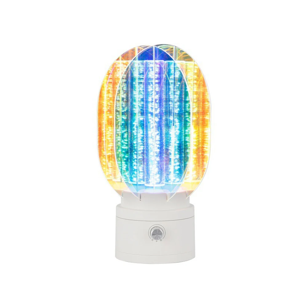 

Перезаряжаемый через USB 3D вращающийся ночник для Авроры с мягким свечением яркости для романтической и расслабляющей атмосферы в любой комнате