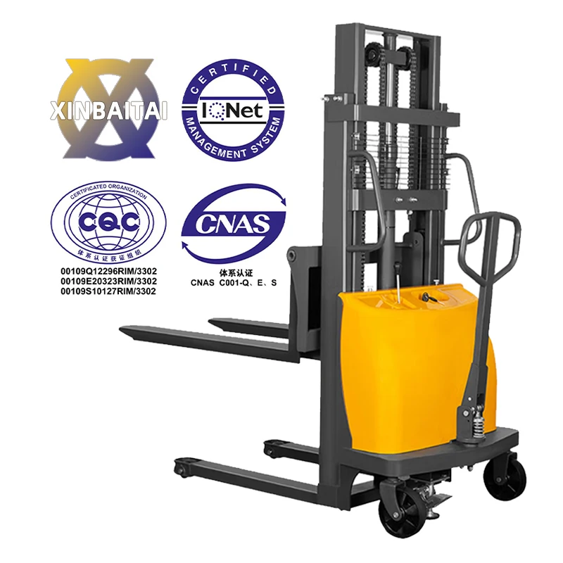 

CE Certification 1.5 2ton Height Semi Pallet Electric Hydraulic Stacker 2000kg forklifts