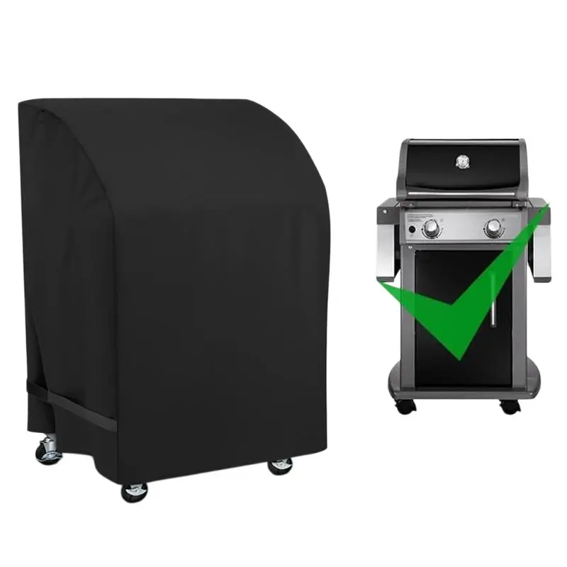 210D Gas Barbecue Stove Cover Outdoor Grill Cover,Rainproof Small Barbecue Cover,Folding Side Table Grill Cover 32x24x43 inch