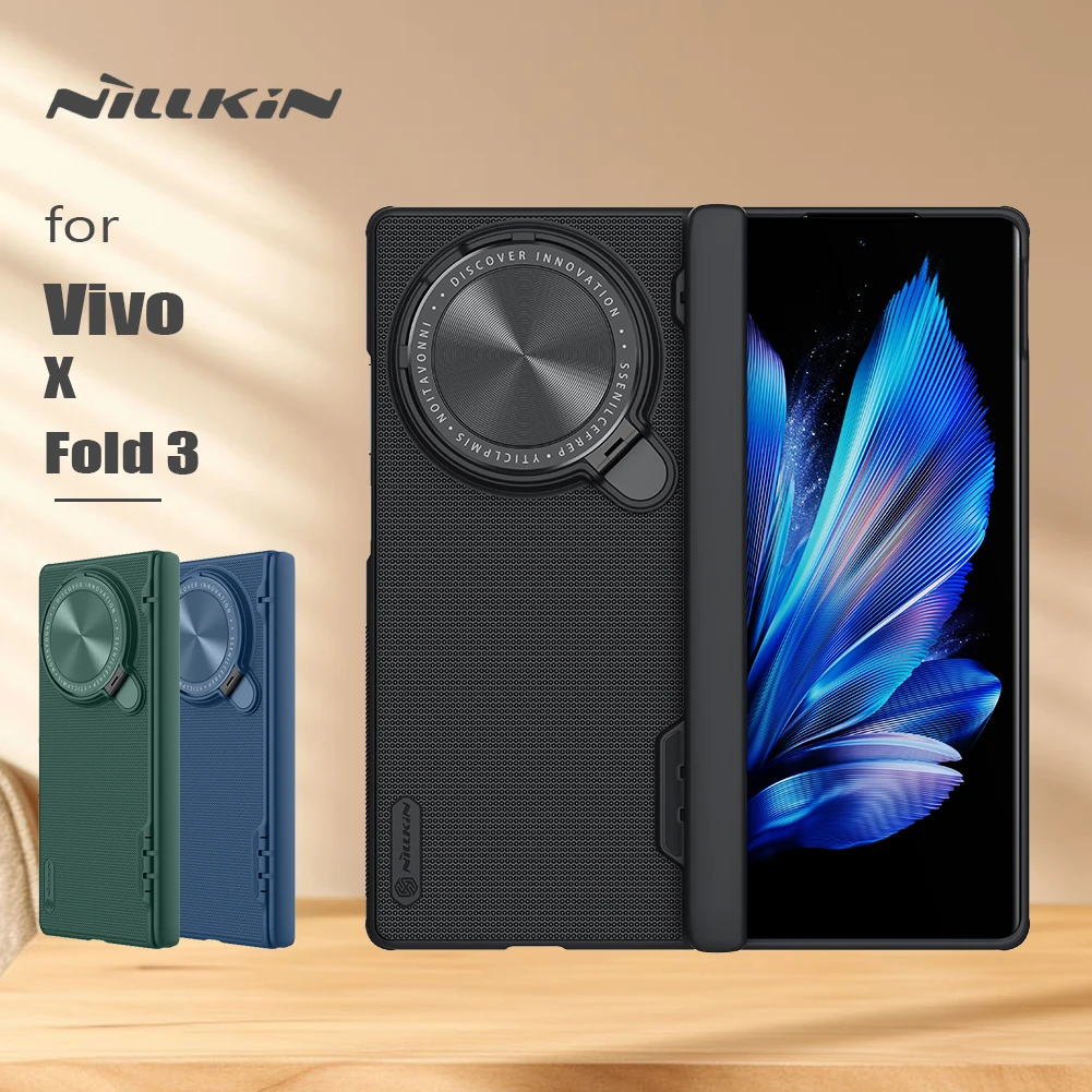 

For Vivo X Fold 3 Case NILLKIN Pro Kickstand hard pc TPU Frame Lens Cover 5G