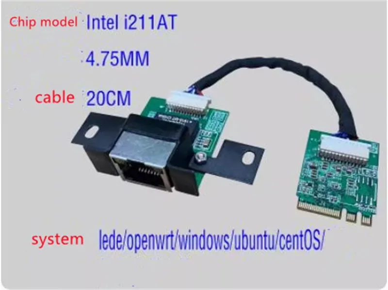 Extended RJ45 Ethernet Port Board for Dell Wyse 5070 M.2 NGFF 2230 Network Card I210AT RTL8111F I211AT 442XR 565JP 9DJC4